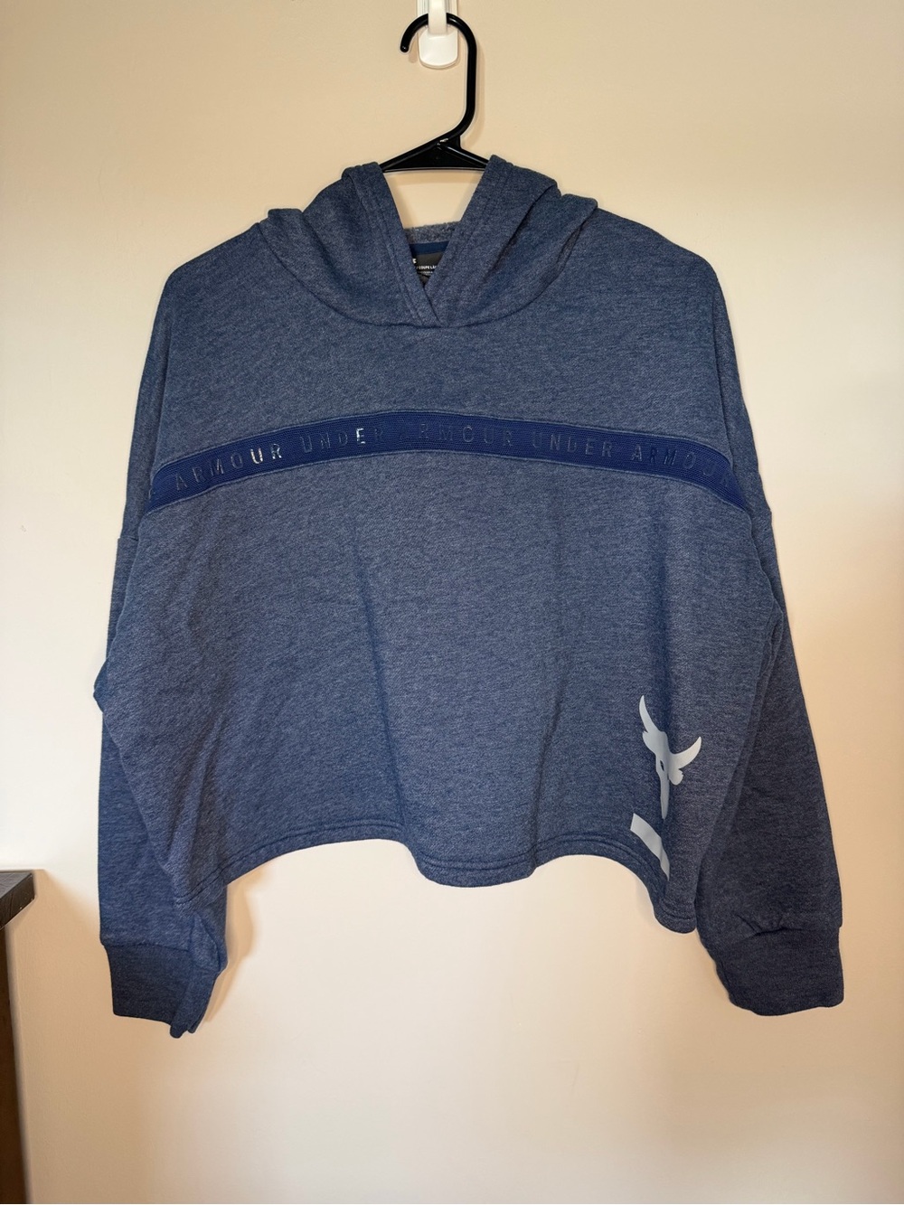 Under Armour Navy Heather Cropped Hoodie